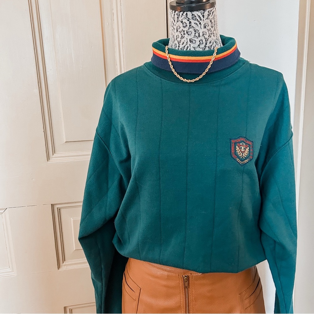 Vintage Jantzen Green Mockneck Sweater SZ XL
